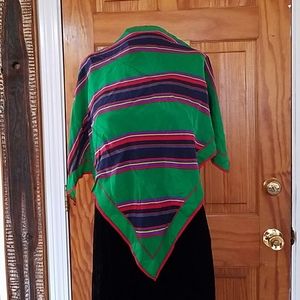 Vintage Baar Beards Bright Green Scarf Red Purple